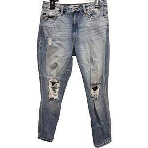 KanCan Ripped Jeans Women Junior Size 9 Blue Denim Distressed Cotton Blend